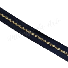 ZIPER METAL PRETO/OURO