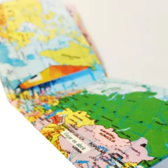 Billetera De Papel Tyvek - Mapamundi - ElPolonioBilleteras