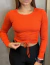 CROPPED LUANA DE FRIO COM REGULAGEM DE COMPRIMENTO LARANJA