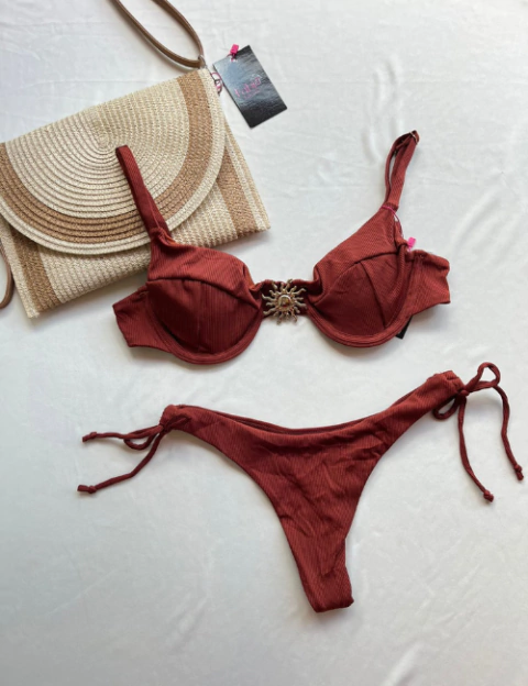 BIQUINI SOLARIA MEIA TAÇA COM ARO - BRONZE - comprar online