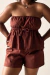 Short Travel Linho Marrom - PYNAPPEL