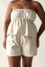 Short Travel Linho Off white na internet