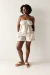 Short Travel Linho Off white