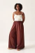 Calça Marrom – Maxi Pantalona em Linho