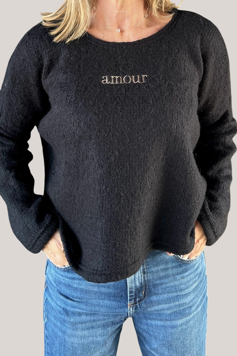 Buzo Amour - confeccionado en lanilla con corte ancho - comprar online