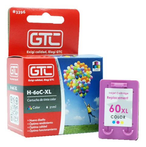 CARTUCHO GTC PARA HP COLOR 60XL