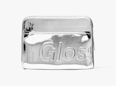 Glossier chrome bag