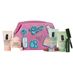 REWARDS Clinique glow pouch gift set