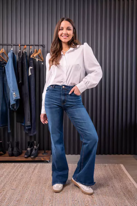 DENIM ELENI CON TAJO ELÁSTIZADO