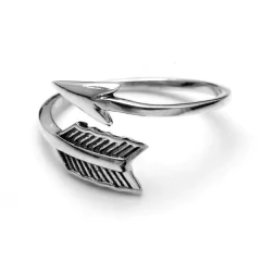 ANILLO FLECHA REGULABLE (PLATA 925)