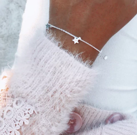 PULSERA ESTRELLAS (PLATA 925 REGULABLE)