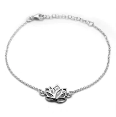 PULSERA FLOR DE LOTO (PLATA 925)