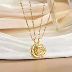 COLLAR THE SUN LOVERS GOLD X2