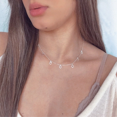 COLGANTE CORAZONES (PLATA 925)
