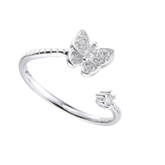 ANILLO MARIPOSA REGULABLE (PLATA 925)