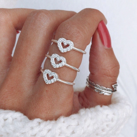 ANILLO CORAZÓN CUBIC (PLATA 925) en internet