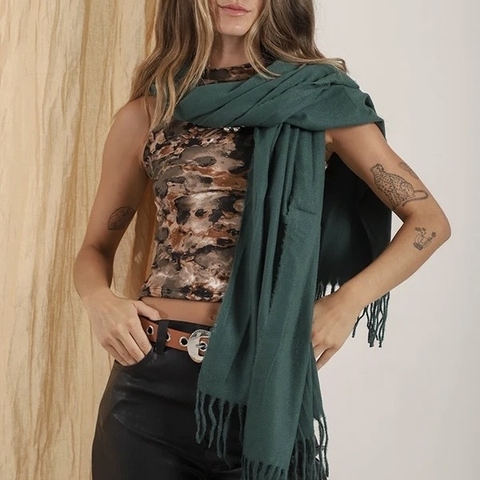 RUANA CHIC VERDE INGLES - comprar online