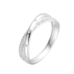 ANILLO CUZADO CUBIC (PLATA 925)