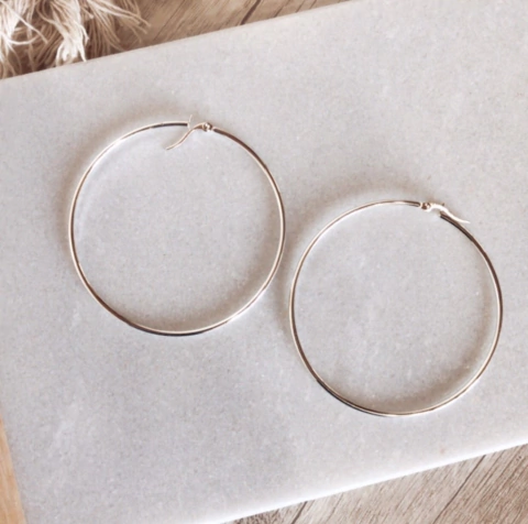 MAXI ARGOLLAS 7CM (ACERO BLANCO)