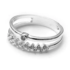 ANILLO DOBLE CUBIC (PLATA 925) - comprar online