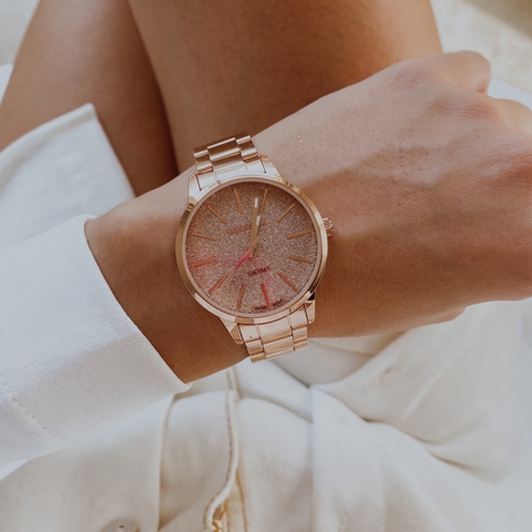 RELOJ ROSE GLITTER