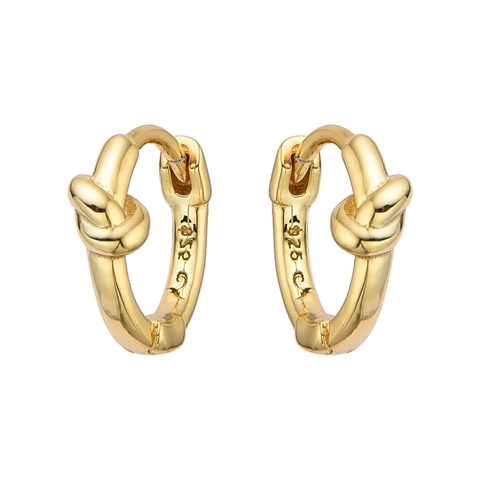 ARGOLLITAS NUDO 10MM (PLATA DORADA) - comprar online