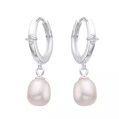 ARGOLLITAS PERLA Y CUBIC 14 MM (PLATA 925)