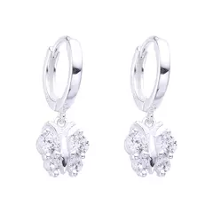 ARGOLLITAS MARIPOSA CUBIC 10MM (PLATA 925)