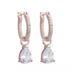 ARGOLLITAS GOTA 15 MM (PLATA ROSE)