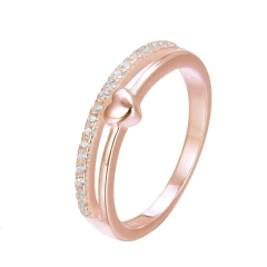 ANILLO CORAZÓN DOBLE (PLATA ROSE)
