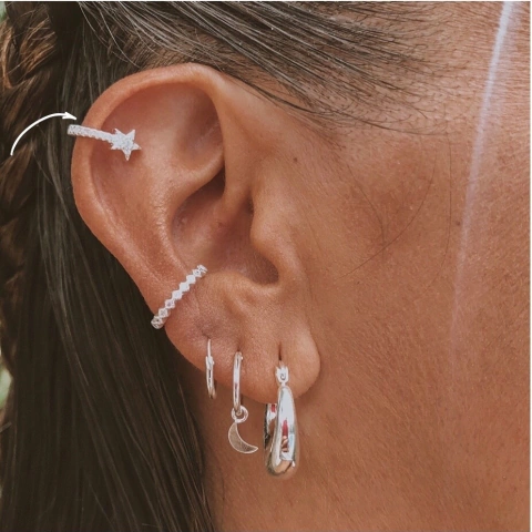 CUFF BABY STAR PLATA 925 (UNIDAD)