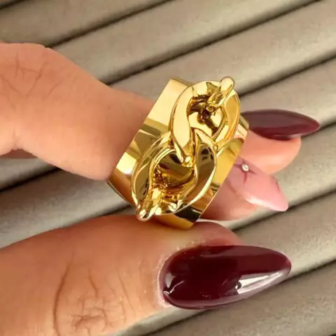 ANILLO INFINITE CHAIN (ACERO DORADO)