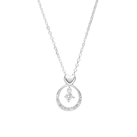 COLGANTE ARO Y CORAZÓN 41+3CM (PLATA 925)