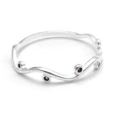 ANILLO ONDAS MULTICOLOR (PLATA 925)