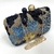 Imagem do Bolsa Clutch Festa Bordada Floral Palha Azul escura