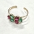 Bracelete com cristais Verde e Pink na internet