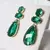 Brinco Gotas e Oval verde