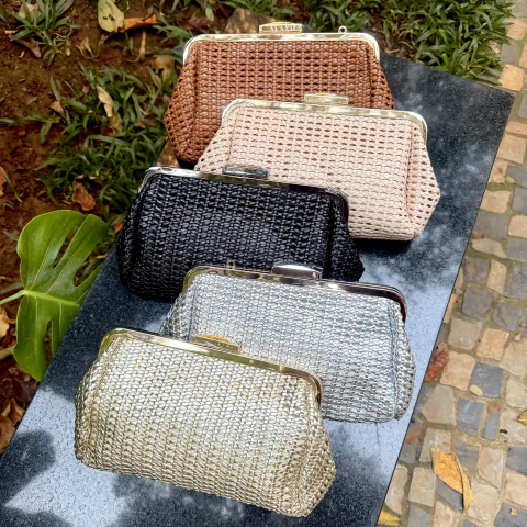 Bolsa Teresa no courino trançado