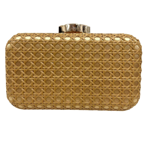 Bolsa Clutch festa Palha Indiana Marrom dourado - comprar online