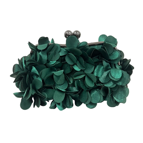 Bolsa Clutch Festa Flores tecido Verde e grafite - comprar online