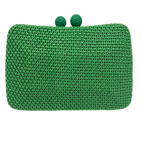 Bolsa Festa Clutch Croche Quadrada Verde - comprar online
