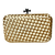 Bolsa Clutch Festa Cetim Trançado Dourada