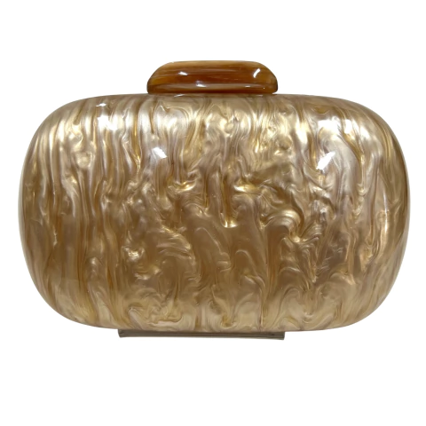 Bolsa Clutch Festa Acrílico Poli Marrom - comprar online