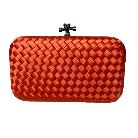 Bolsa Clutch Festa Cetim Trançado Laranja - comprar online