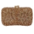 Clutch Cravejada Flores Dourada Champanhe