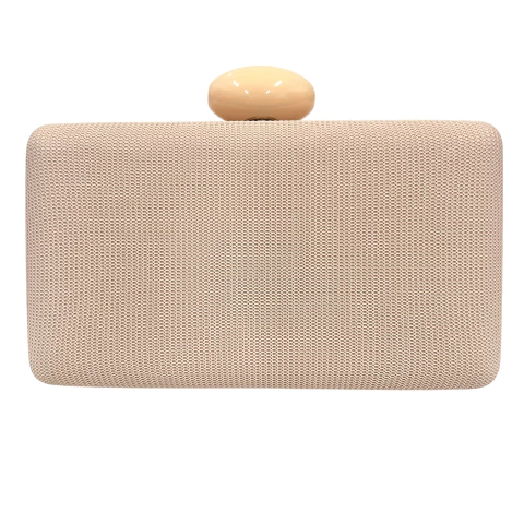 Bolsa Clutch Festa Pietra Retangular Nude rosado - comprar online