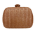 Bolsa Festa Clutch Joana arredondada Palha Marrom - comprar online