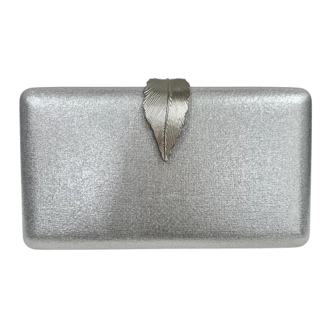 Bolsa Clutch Festa Pena Metalizada Prata - comprar online