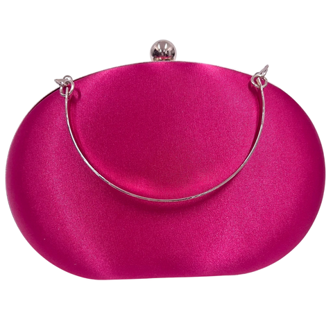 Bolsa Clutch Festa acetinada Oval Pink - comprar online