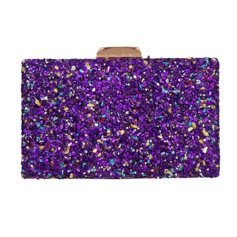 Bolsa Clutch Festa Cascalho Roxa - comprar online